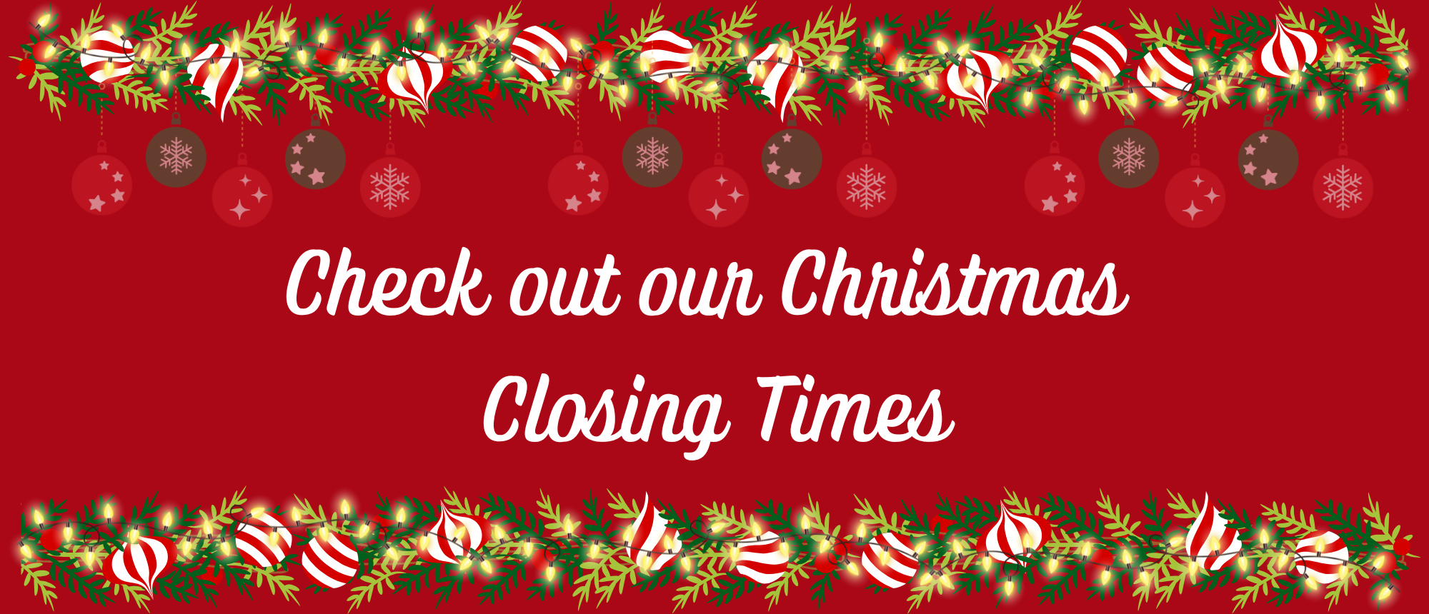 Heaters2Go Christmas Banner - Closing Times